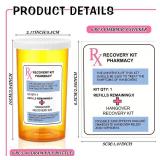 Yungyan 6 Pack Bachelorette Party Empty Bottles Kit Yellow Pill Bottles Large for Bachelorette Bride Wedding 21st Birthday Travel Party Supplies (Bottle:2.17 x 3.94 Inch,Sticker:1.97x2.56 Inch)