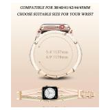 RUIXTIPAD Compatible with Apple Watch Band 40mm Women, Boho Bracelet for Apple Watch Bands 41mm 38mm Series 10 9 8 7, Multi Wrap Strap Leather for iWatch Bands 6 5 4 3 2 1 SE -Khaki