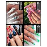 EBANKU Dual Forms for Poly Nail Gel 288PCS Dual Nail Forms Molds Stiletto Coffin Ballerina Acrylic Nail Tips 12 Shapes for Builder Gel Manicure Nail Art Design Salon DIY at Home