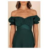 Petal & Pup Mickenna Sweetheart Frill Midi Dress - Emerald S