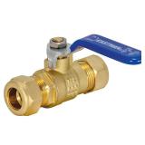Eastman 1/2 Inch Compression Heavy Duty Full Port Ball Valve, Brass Plumbing Fitting, 20096LF