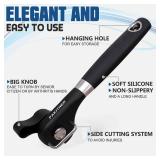 PAKITNER- Safe Cut Can Opener, Smooth Edge Can Opener - Handheld Easy Turn Knob, Manual Can Opener, Ergonomic Smooth Edge, Food Grade Stainless Steel Cutting Tool for Kitchen & Restaurant