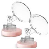 Nenesupply 21mm 2 pc Flanges Compatible with Spectra S2 S1 9 Plus Synergy Gold Breastpump Replacement to Spectra Pump Parts Flange Accessories Wide Mouth Work with Valve Backflow Protector Bottle