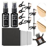 BrightRow 16 Pcs Trading Card Cleaning Kit Card Ink Remover Cleaning Spray for Ink, Pencil, Marker, Paint Remover, TCG Sports Cards Collectors Collectible Protect Supplies