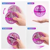 Flying Orb Toy: 2024 Upgraded Boomerang Ball, Hover Orb, Cosmic Globe Flying Spinner, Hand Controlled Mini Drone Ball, Cool Toys for 6 7 8 9 10+ Years Old Boys Girls Teens, Red