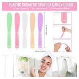 10 Pcs Plastic Cosmetic Spatula Jelly Mask Skincare Lotion Disposable Spatulas for Facials Face Mask Applicator Makeup Scoop Tools(Colorful)