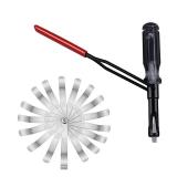 10mm Valve Adjustment Tool Jam Nut, with Angled Feeler Gauge, Slotted Valve Grinding Lapping Tool, Jam Nuts with Window Cut Out for Positioning, for Honda Toyota and Other Japanese Auto Vehicle Engine