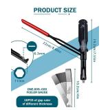 10mm Valve Adjustment Tool Jam Nut, with Angled Feeler Gauge, Slotted Valve Grinding Lapping Tool, Jam Nuts with Window Cut Out for Positioning, for Honda Toyota and Other Japanese Auto Vehicle Engine