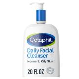 Cetaphil Face Wash, Daily Facial Cleanser for Sensitive, Combination to Oily Skin, 20 oz, Gentle Foaming, Soap Free, Hypoallergenic