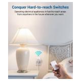 DEWENWILS Wireless Remote Control Outlet, No Wiring, Programmable & Expandable Electrical Outlet Switch, 100FT Control Range, 125V/15A/1875W Independent Control Outlet, 1Remote+3 Outlets