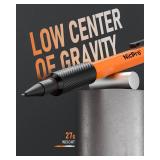 Nicpro 3 PCS 1.3 mm Orange Mechanical Pencils Set with 66 Lead Refill, 3 Eraser - Weatherproof Metal Barrel, Heavy Duty Carpenter Pencil MP2000 for Outdoor Marking Drafting Drawing Woodworking