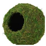 USMOLA Mossy Caves, Artificial Green Moss Caves Hide for Pet Reptile Frogs and Snakes, Terrarium & Vivarium Decor, Crested Gecko Tank Decor (4\" - Woodland Green)