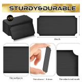 Therwen 30 Pcs Name Plates Laser Engraved Brushed Stainless Steel Plate Personalized Plaque Blank Custom Name Tag Frame Label with Adhesive Backing(Black,4