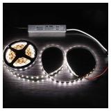 30W 12 Volt LED Power Supply, Waterproof IP67 LED Driver, 110V AC to 12V DC Converter, LED Transformer Low Voltage Output with 3-Prong Plug 3.3 Feet Cable for Light Strip, 2.5Amp