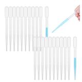 ovsor 50PCS Plastic Disposable Transfer Pipettes, 3ml Calibrated Pipette Dropper for Essential Oils, Science Laboratory, DIY Art, Make up Tool