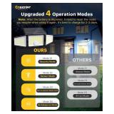 Ensenior Solar Lights Outdoor Motion Sensor, 2600LM 220 LED High Brightness, 3 Head 270Â° Wide Angle Flood Lights, Remote Control Security Lights 4 Modes, IP65 Waterproof Wireless Wall Light, 2 Pack