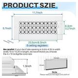Datanly 6 Pcs Metal 10 x 4 Inch (Interior Size) White Vent Cover Ceiling Register Decorative 3 Way Air Sidewall Ceiling Wall Vent Covers, Duct Air Cover, Grille Register for Home, Office
