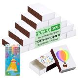 XYCCRX 110PCS Blank Matches Containers White with 12 Colored Pencils DIY Match Books Storage Boxes Bulk Match Holder with Double-Sided Striker for Wedding Bridal Birthday Party Favor(No Matches)