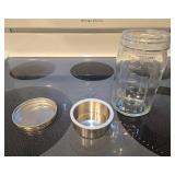 Palksky Salad Jars with Dressing Cup, 2 Pack Glass Salad Pod Mason Jar, Leak-Proof Stainless Steel Lid, On-the-Go Fresh Food Jar for Lunch & Weekly Prep