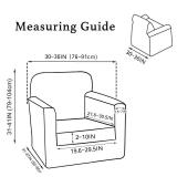 Turquoize 2 Piece Chair Covers Chair Slipcovers for Living Room Small Armchair Chair Cover with Arms Washable Furniture Cover for Chairs Feature Thick Jacquard Fabric (Small Armchair, Dusty Blue)