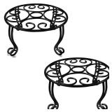 TREEZITEK 2 Pack Heavy Duty Iron Plant Stand, 11.8
