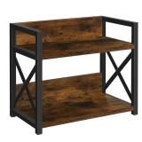 YINMIT Countertop Shelf Organizer,Coffee Bar Accessories,Spice Rack,Coffee Counter Shelf,2 Tier Coffee Organizer Station for Mugs,Cups,Cream,Syrup(Rustic Brown, Small)