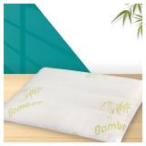 MINUPWELL Ultra Thin Pillows, Flat Pillows for Sleeping Thin, 7D High Support 2.5 inch Height Slim Bed Pillows for Stomach Sleeper, Standard Size -18x26 in - Rayon Derived from Bamboo