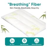 MINUPWELL Ultra Thin Pillows, Flat Pillows for Sleeping Thin, 7D High Support 2.5 inch Height Slim Bed Pillows for Stomach Sleeper, Standard Size -18x26 in - Rayon Derived from Bamboo