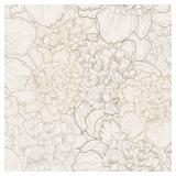 VEELIKE Boho Sketch Peony Peel and Stick Wallpaper Vintage Floral Wallpaper for Bedroom Bathroom 17.7