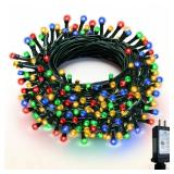 RPGT Christmas Tree Light 200 LEDs 73ft Green Cable Wire Fairy String Twinkle Lights Plug in 12 Modes for Xmas Party, Indoor,Outdoor, Garden, Wedding, Home Decoration (Multi Color)