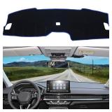 LOCOY Dash Cover Mat for Honda CRV Accessories 2023-2025 2026, for CR-V Dashboard Mat, Center Console Cover Sunshield Protector Pad, Dashboard Decorative Interior, UV Rays Protector Mat (Blue Trim)