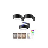 EZVALO Picture Lights for Wall, 2000mAh Rechargeable Battery Magnetic Poster Lights with 3 Color Temps & 12 RGB, Remote Dimmable Timer Painting Light, Wall Decor Light for Art Display, Frame (3 Pack)