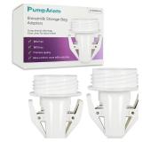 Breastmilk Storage Bag Adapters for Spectra S1 S2 Pumps, Avent Comfort Wide Mouth Flange Pump to Use with Lansinoh and Nuk Breastmilk Storage Bags by PumpMom