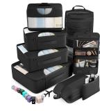 Veken 10 Set/8 Set Packing Cubes for Travel Essentials, Suitcase Organizer Bags in 4 Sizes, Carry-On Luggage Accessories with Laundry & Toiletry Bag, Airplane Must-Have, Road Trip & Camp Gifts for Men