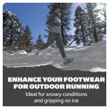 Yaktrax Run Traction Cleats for Snow and Ice, Gray/Red, Small (8161)