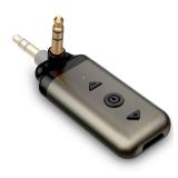 HVMLAK Air88 Bluetooth 5.4 Aux Adapter, 180Â° Swivel 3.5mm Jack for Car Home Stereo, Handsfree Calls, 12 Hours Battery, HiFi Sound, Metal Case