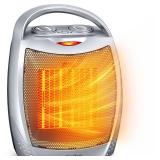 GiveBest Portable Electric Space Heater with Thermostat, 1500W/750W Safe and Quiet Ceramic Heater Fan, Heat Up 200 Square Feet for Office Room Desk Indoor Use, Silver