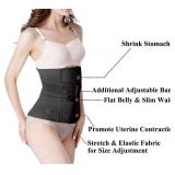 Postpartum Girdle C-Section Recovery Belt Back Support Belly Wrap Belly Band Shapewear (Black,L)