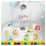Kids Preferred World of Eric Carle Bath Time 36 Piece Foam Bath Toys Letters and Numbers Set for Toddlers and Mesh Bag Perfect for Water Play Ages 3 and Up