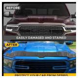WASOFF Hood Protector Fit for Dodge Ram 1500 2019-2025 TPE Hood Shield Bug Hood Deflector Fit for Dodge Ram 1500 Accessories 2019-2024 2025 Hood Guard for Ram 1500 (Excludes Rebel & TRX Models)