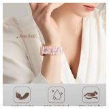 V-MORO Resin Stretchy Band Compatible with Apple Watch Series 7/8/9/10 41mm/40mm/38mm/42mm Fashion Cute Strap for iWatch 6/5/4/3/2/1/SE Lightweight Elastic Bracelet Wristband Women,Small-Pink Floral