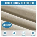 H.VERSAILTEX Linen Textured Table Cloths 60 x 60 Inch Premium Solid Tablecloth Spill-Proof Waterproof Table Cover for Dining Buffet Feature Extra Soft and Thick Fabric Wrinkle Free, Taupe