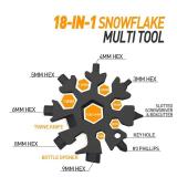 Gifts for Men, 18-in-1 Snowflake Multitool, Anniversary Birthday Gifts for Men Husband Him, Father Day Gift for Camping Accessories Cool Gadgets Tools, Mens Gift for Dad Who Have Everything
