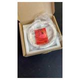 WORHE Candle Holders Italy Premium Natural Marble Candlestick Holder for Jar Pillar Candles Large Round Coaster Plate Jewelry Tray Centerpiece for Wedding Dining Table Home Decor Light Grey (WH074)