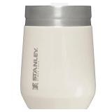 STANLEY GO Everyday Wine Tumbler 10 oz | Press Fit Drink Through Lid | Beverage, Coffee, and Cocktail Cup | Insulated Stainless Steel Wine Glass | BPA-Free | Cream Gloss