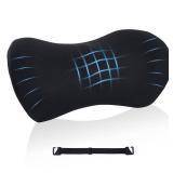 Lumbar Support Pillow for Office Chair and Car Seat, Lumbar Pillow with Adjustable Strap, Memory Foam Back Pillow for Lower Back Pain Relief, Back Support Pillow for Sitting, Driving, Traveling