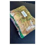 KKJIAF Gold Velvet Throw Pillow Covers 20 x 20 Inch Set of 2, Ruffle Euro Pillow Shams Velvet Square Pillow Case for Sofa Bedroom Couch Decorative