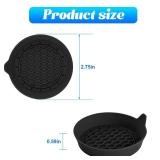 Zpana 4PCS Car Cup Holder Coasters, Silicone Non-Slip Vehicle Cup Recessed Mats, Sift-Proof Automotive Interior Drink Insert Decor Accessories, Universal for SUV, Sedan, Truck (Black)