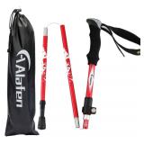 A ALAFEN Aluminum Collapsible Ultralight Travel Trekking Hiking Pole for Men and Women (Fits 5