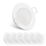 acegoo RV 2.75\" Recessed LED Ceiling Light 12V Ultra-Thin Puck Light, Dimmable RV Lights Interior for Camper Van Truck Motorhome Boat Sailboat Roof Under Cabinet Lighting, 6 Pack (White,Cool White)